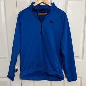 Nike Royal Blue Half-Zip Pullover with Black Swoosh